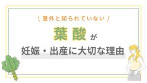 葉酸が妊娠・出産に大切な理由