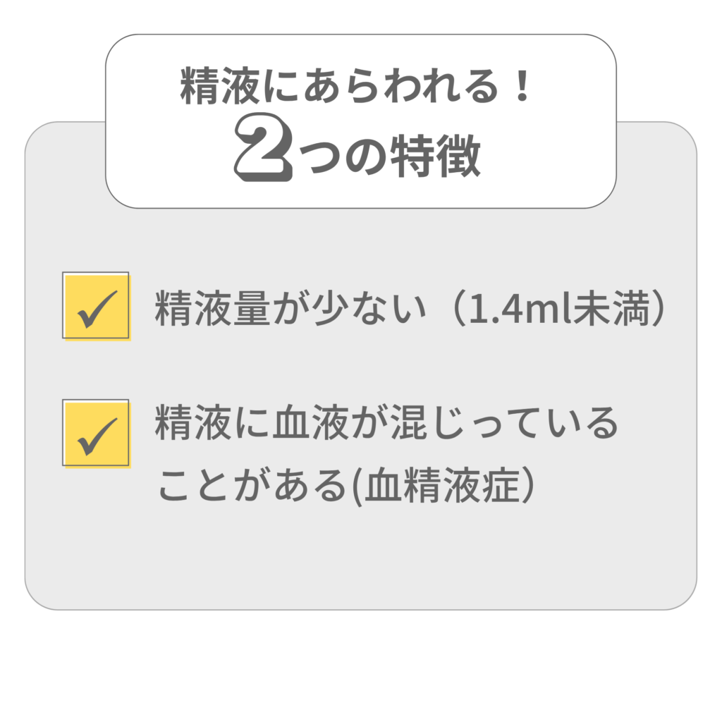 精液にあらわれる男性不妊の2つの特徴