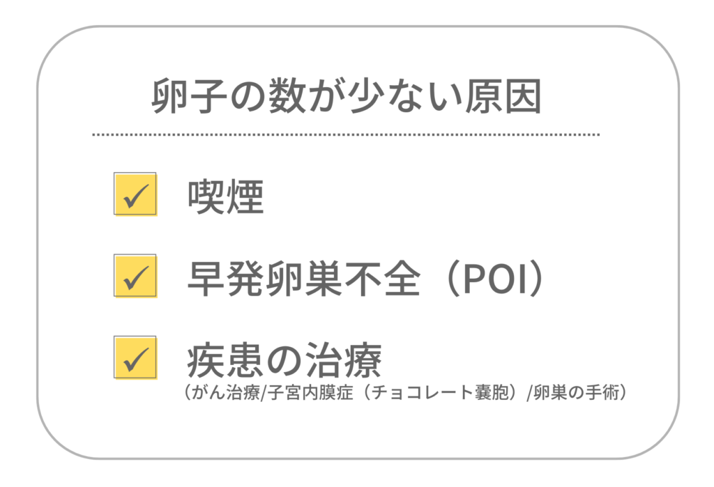 卵子の数が少ない原因